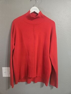 French Connection Red Turtleneck Sweater Size Large